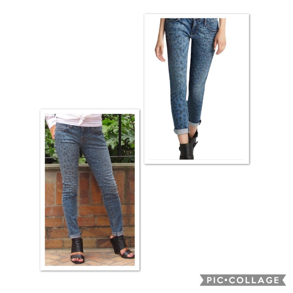 Current Elliot The Rolled Skinny Leopard Jean 24